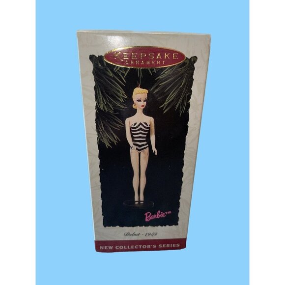 Hallmark Keepsake Other - Barbie Hallmark Keepsake Ornament Debut 1959 Striped Swimsuit 1994